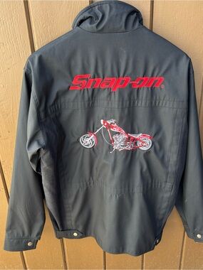Snap-on Chopper Men's Black Performance Windbreaker Jacket